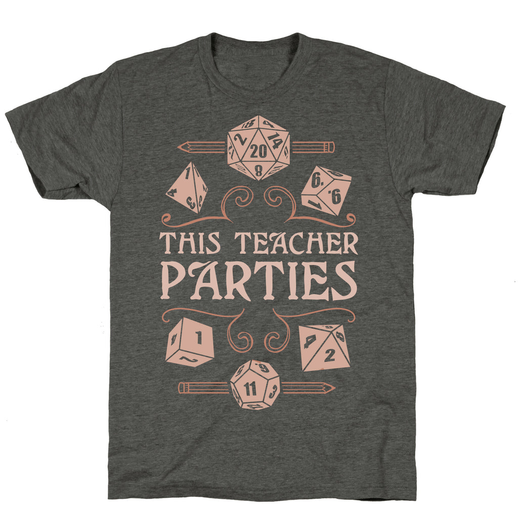 This Teacher Parties Unisex Triblend Tee