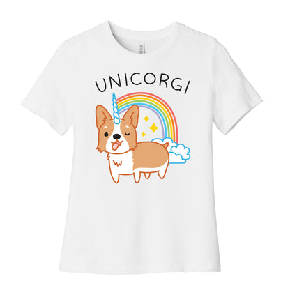 Unicorgi Corgi Unicorn Women's Cotton Tee