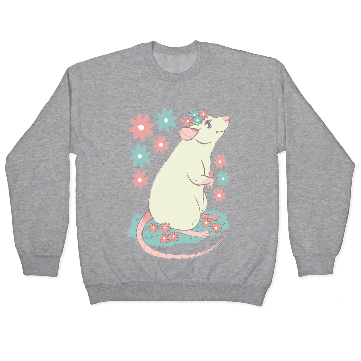 Soft Pastel Rat Crewneck Sweatshirt