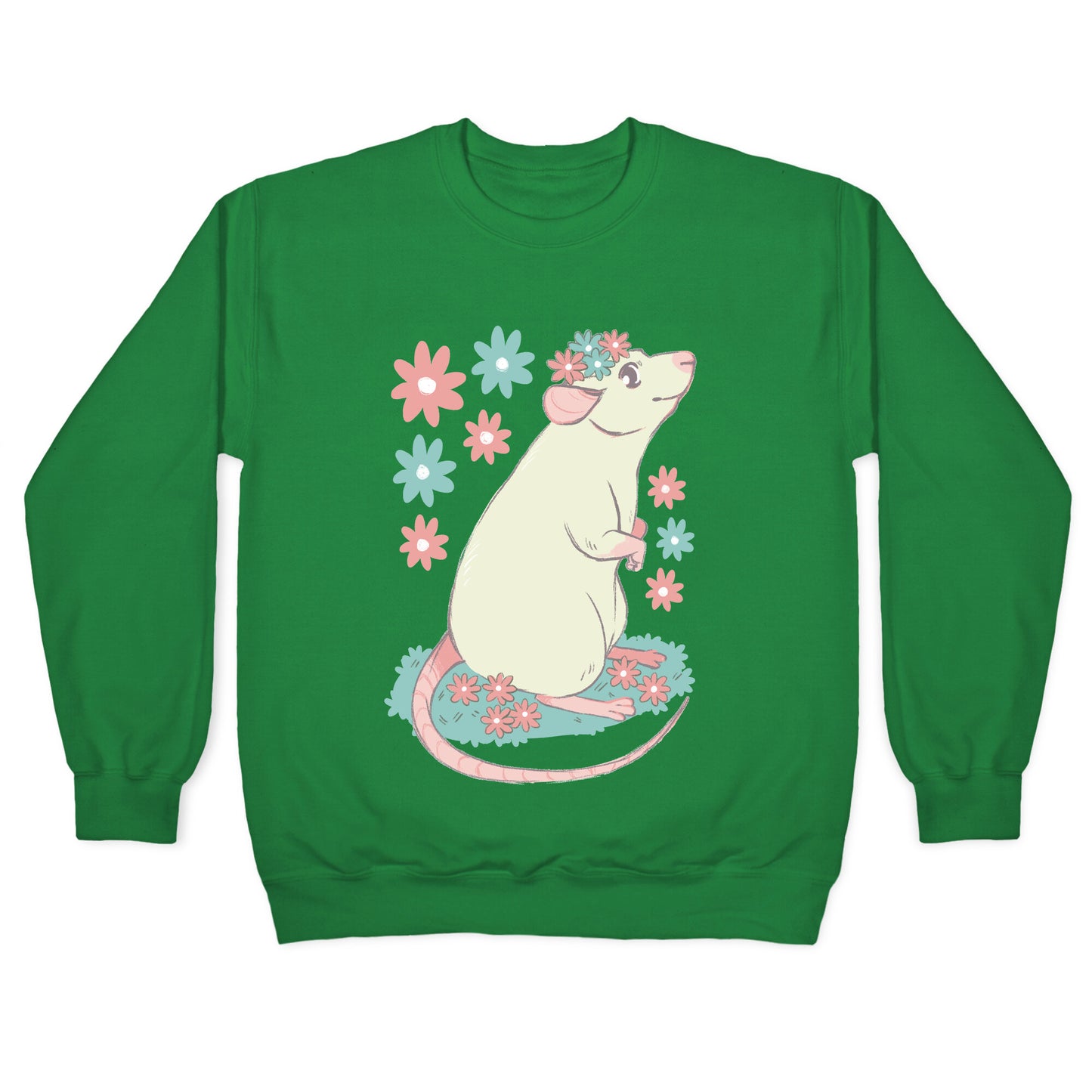 Soft Pastel Rat Crewneck Sweatshirt