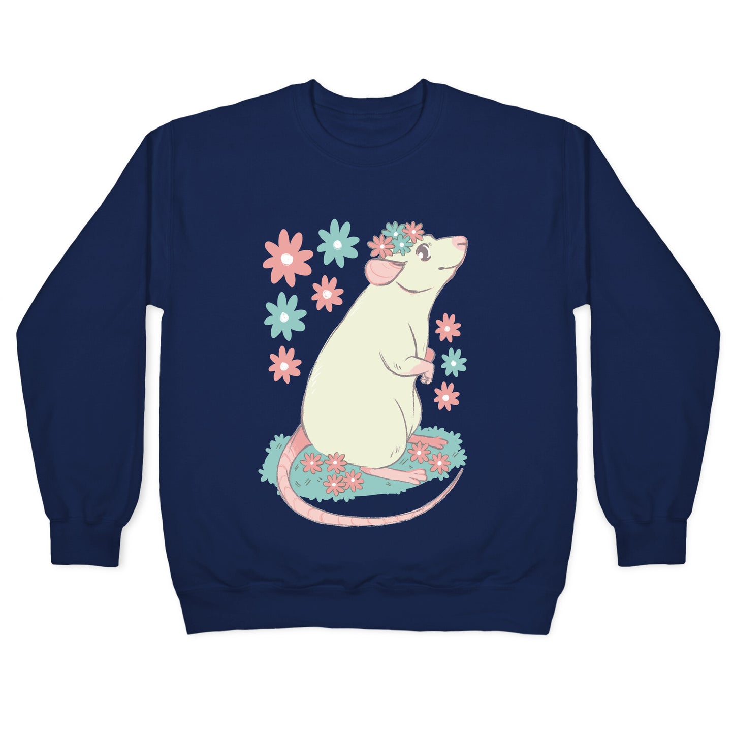 Soft Pastel Rat Crewneck Sweatshirt