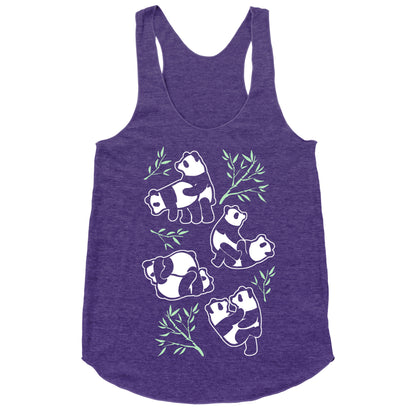 Pandas in Various Sexual Positions Racerback Tank