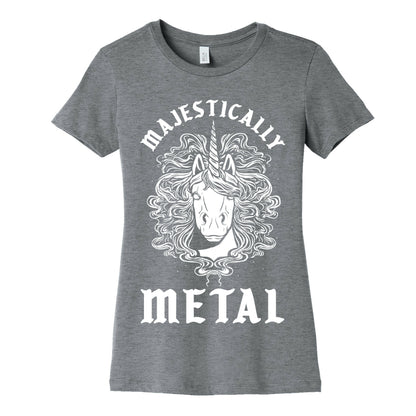 Majestically Metal Unicorn Women's Cotton Tee