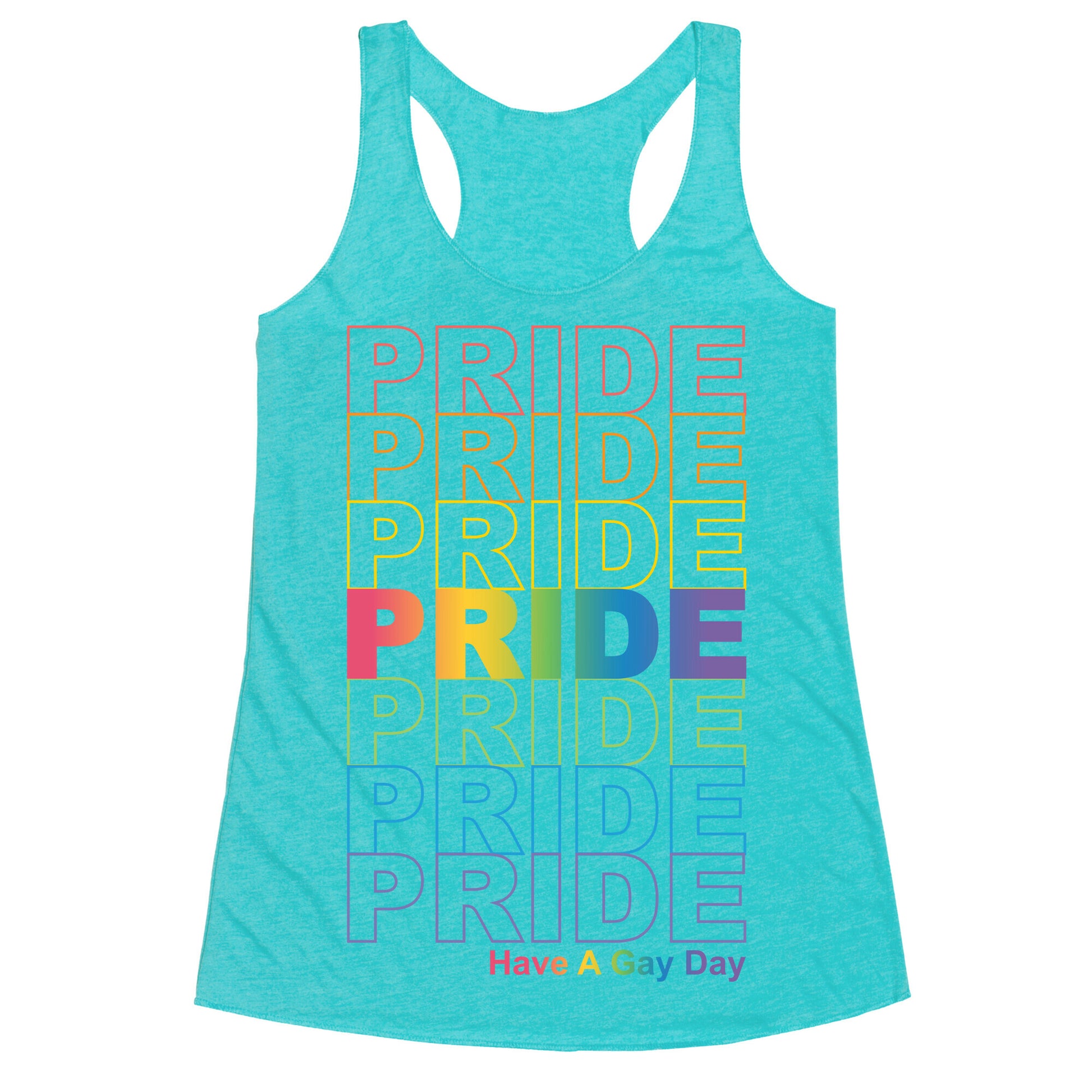 Pride Thank You Bag Parody Racerback Tank