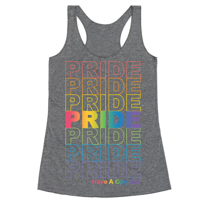 Pride Thank You Bag Parody Racerback Tank