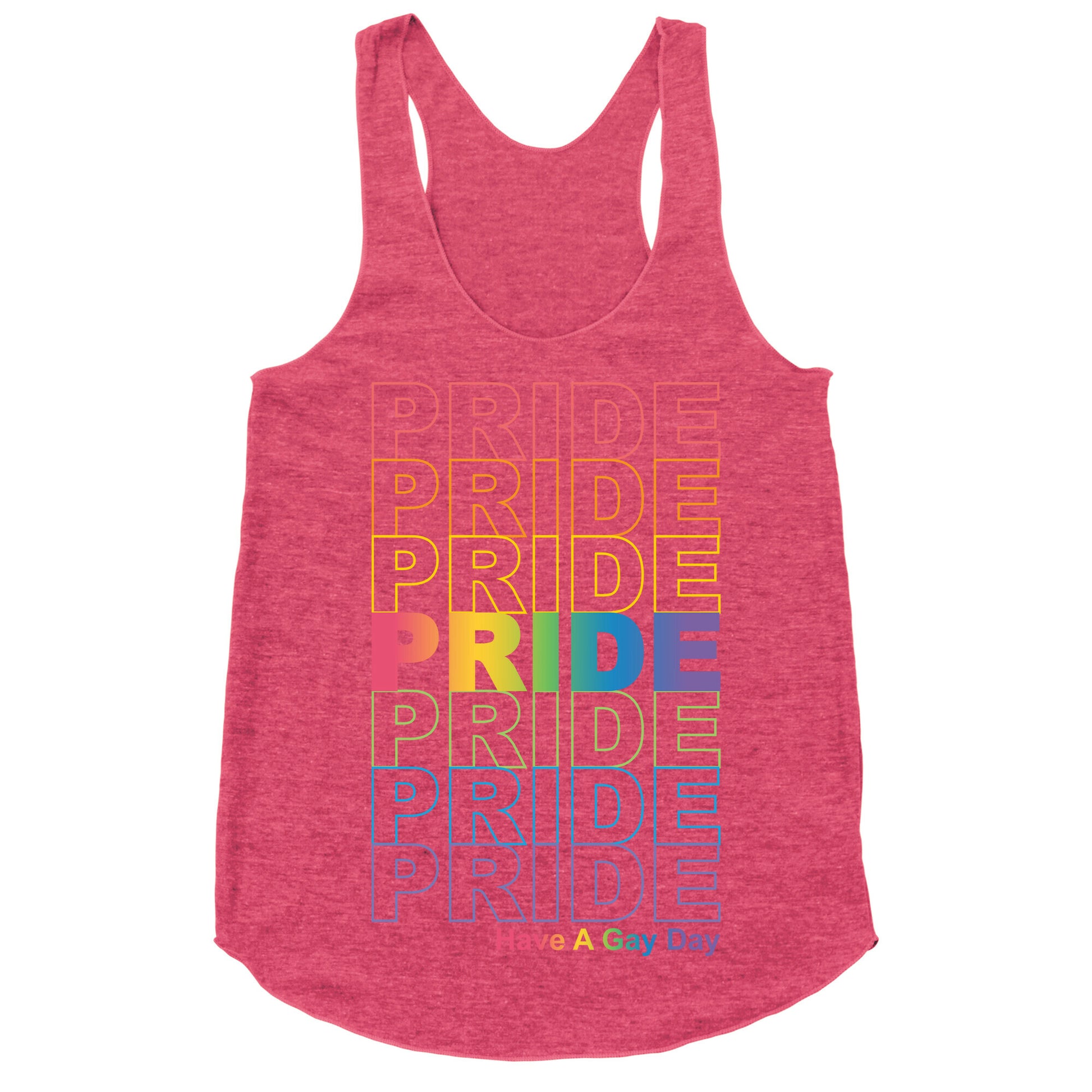 Pride Thank You Bag Parody Racerback Tank