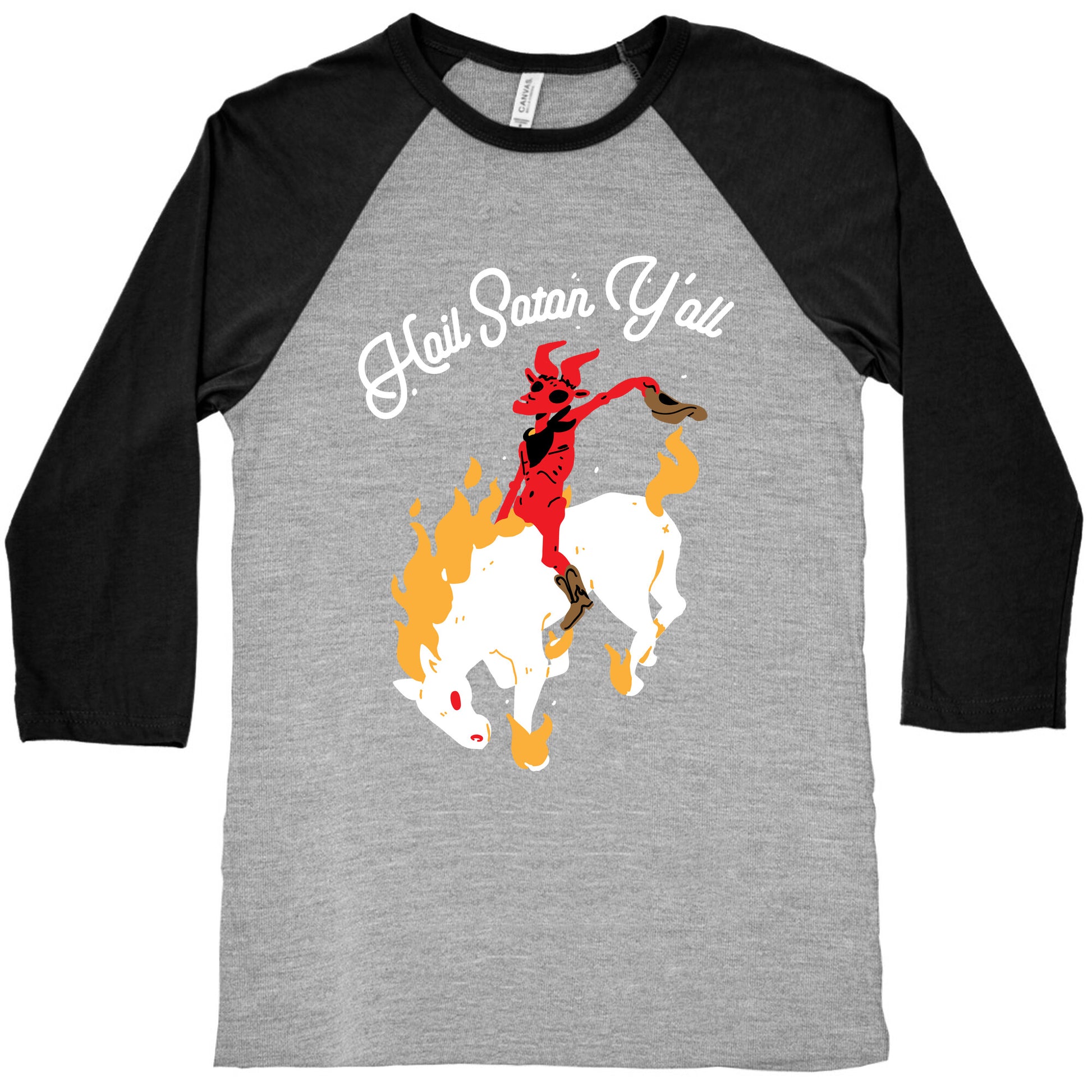 Hail Satan Y'all Baseball Tee