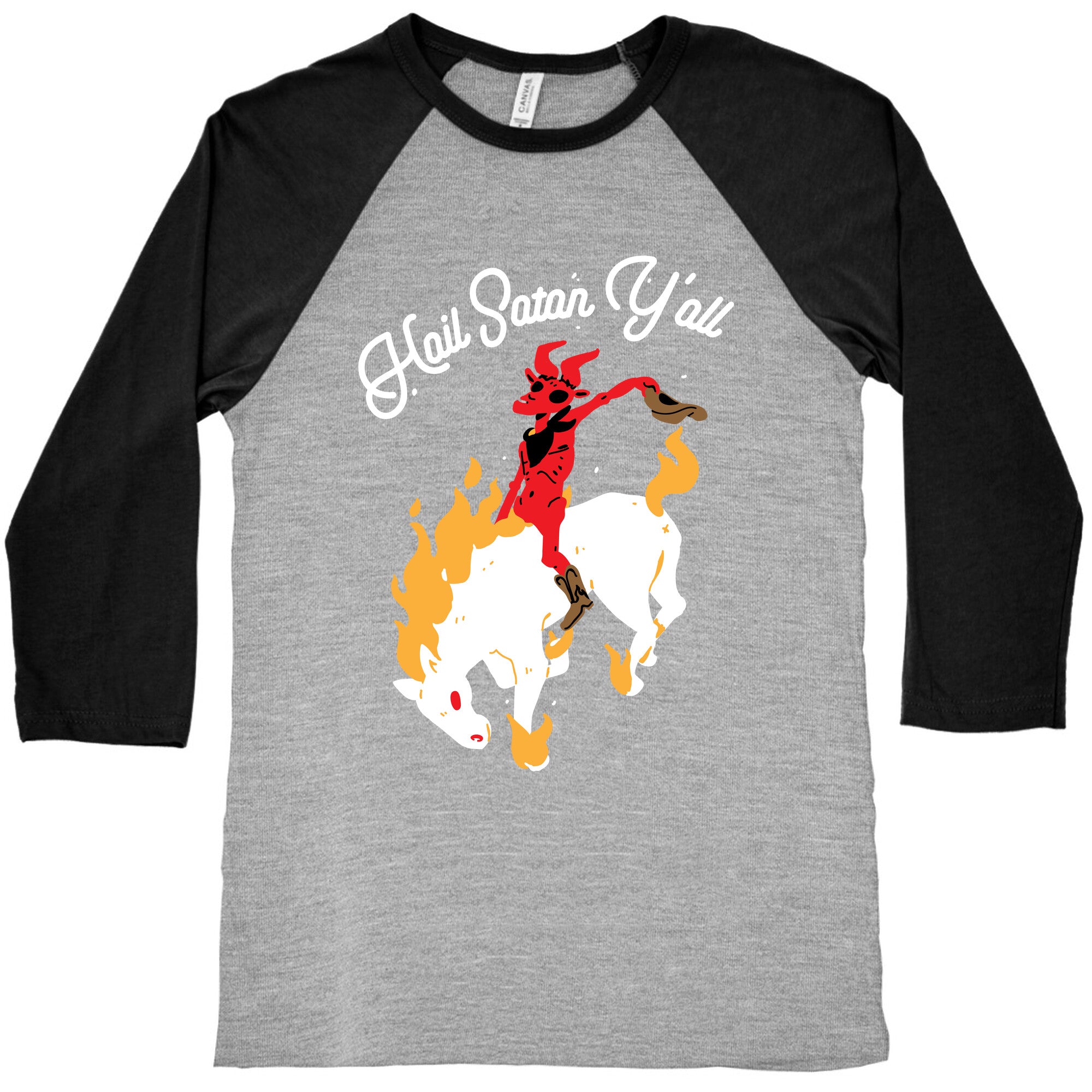 Hail Satan Y'all Baseball Tee