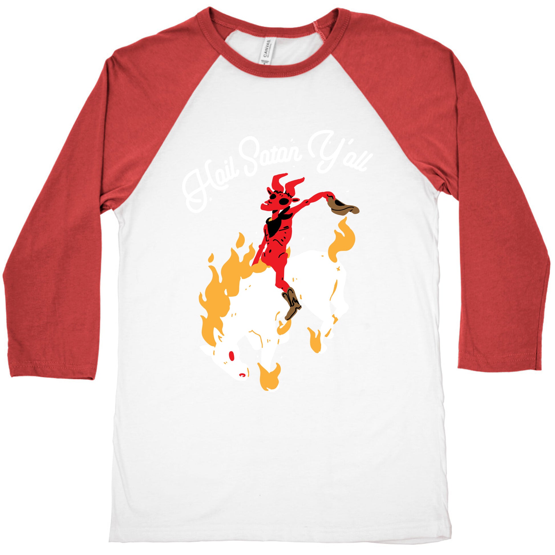 Hail Satan Y'all Baseball Tee