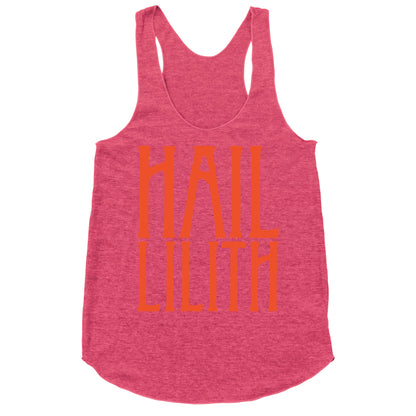 Hail Lilith White Parody Print Racerback Tank