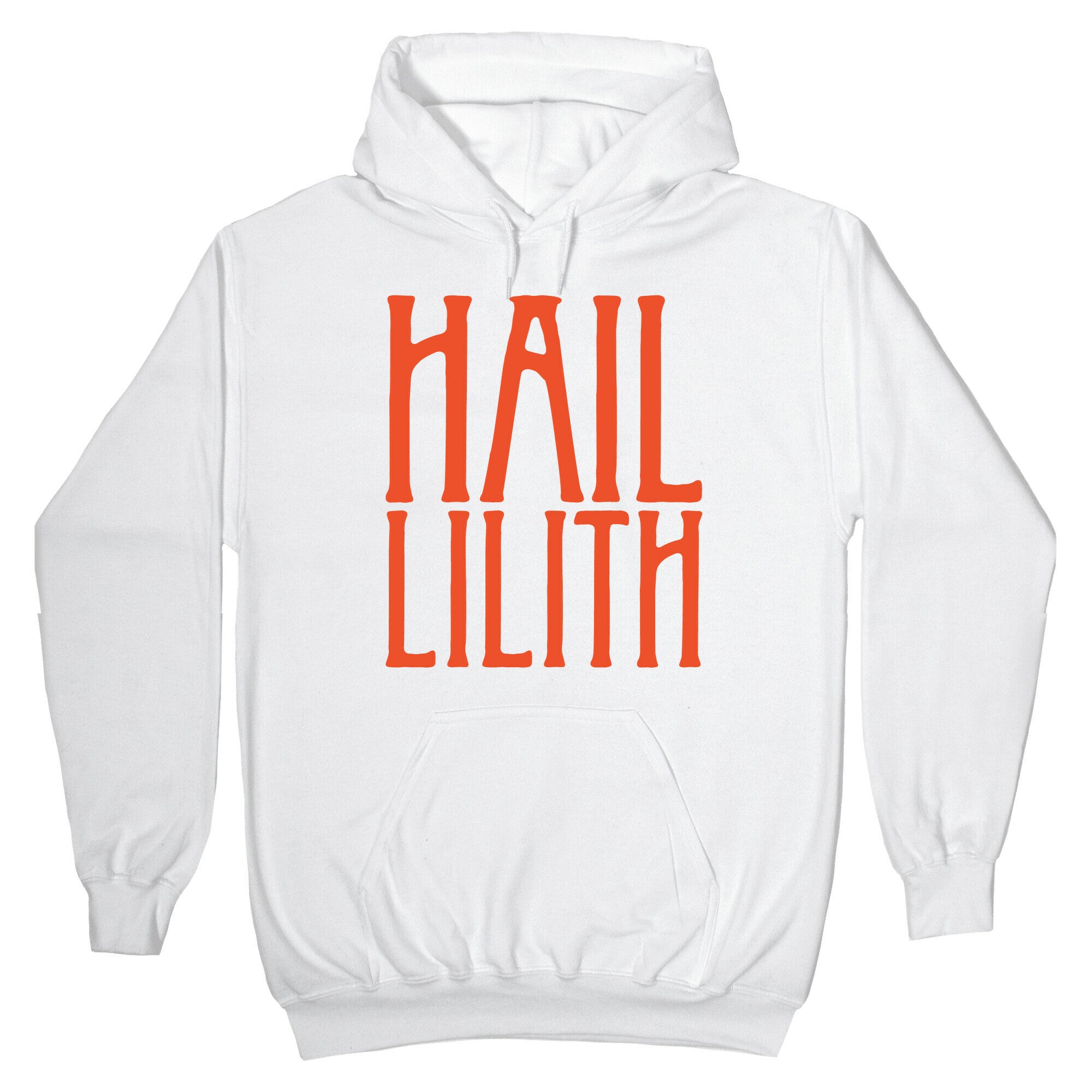 Hail Lilith White Parody Print Hoodie