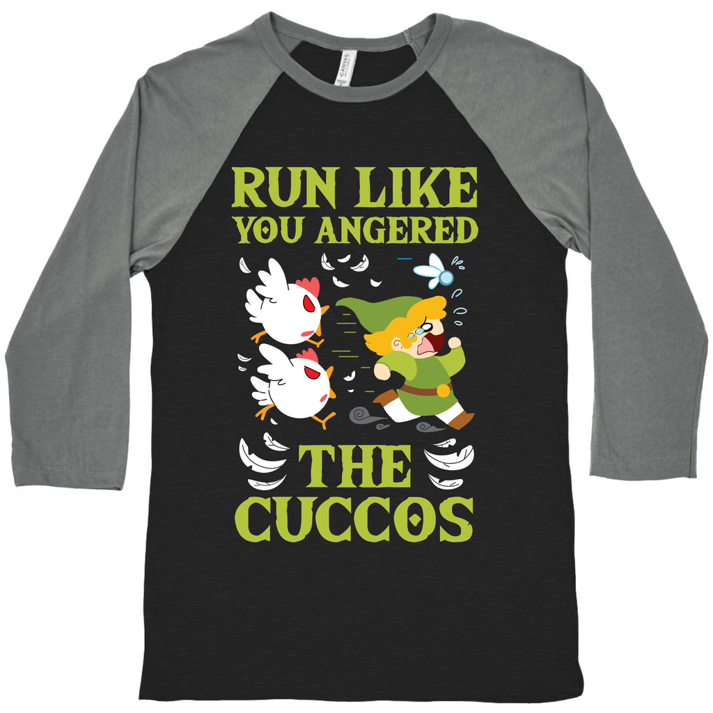 Run Like You Angered The Cuccos Baseball Tee
