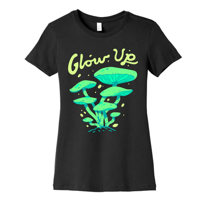 Glow up Bioluminescent Mushrooms Women's Cotton Tee