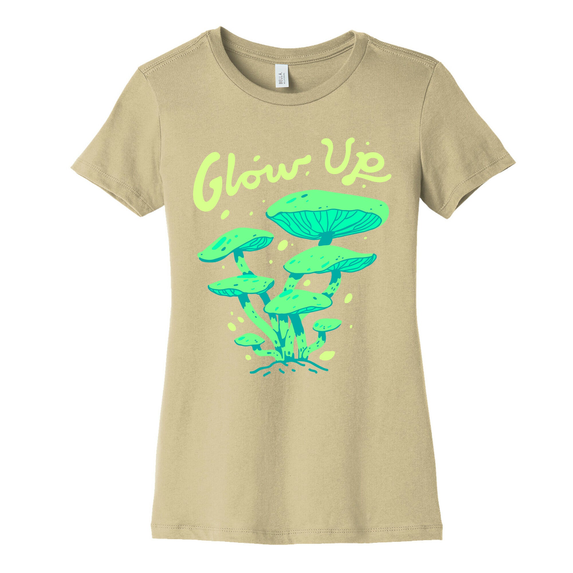 Glow up Bioluminescent Mushrooms Women's Cotton Tee