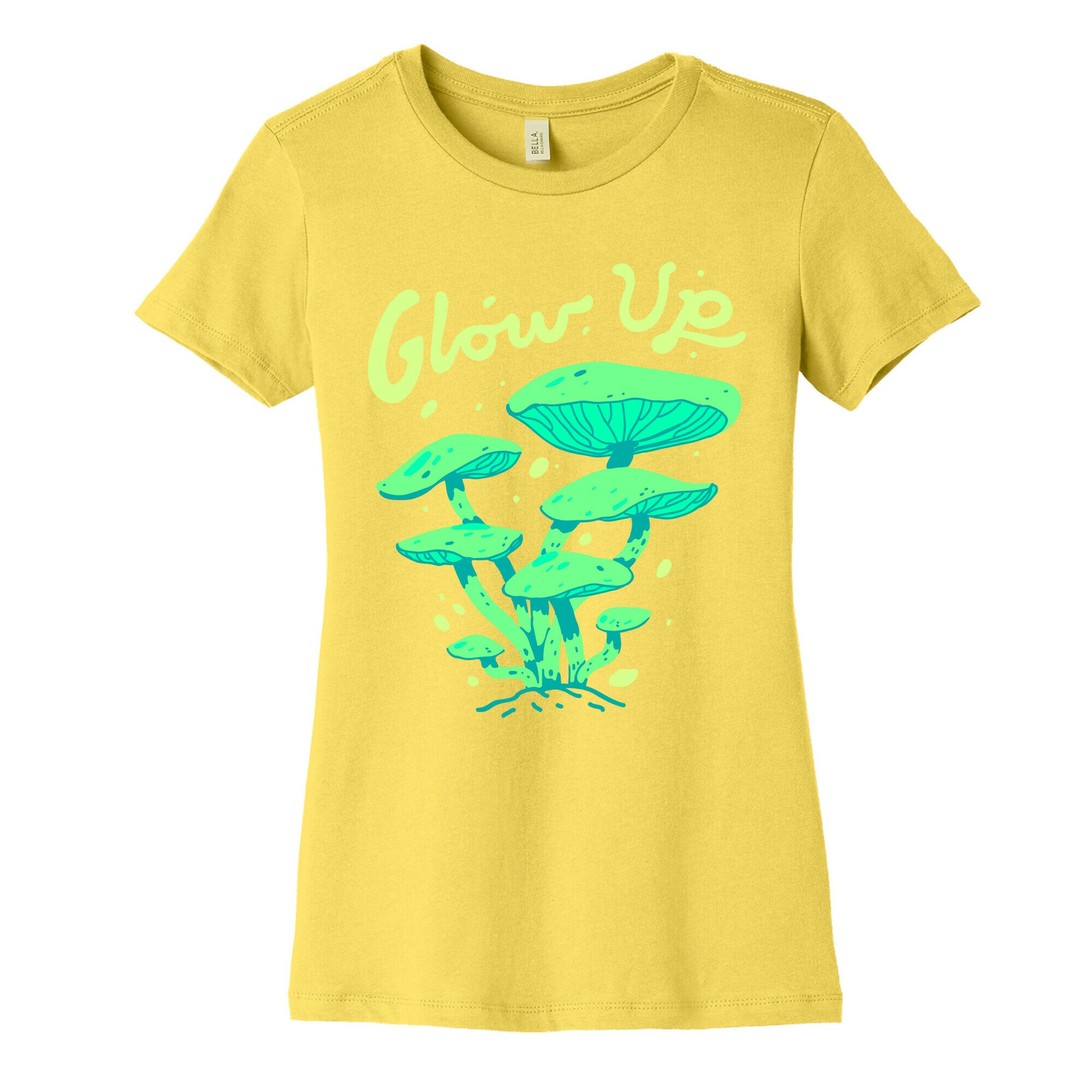 Glow up Bioluminescent Mushrooms Women's Cotton Tee