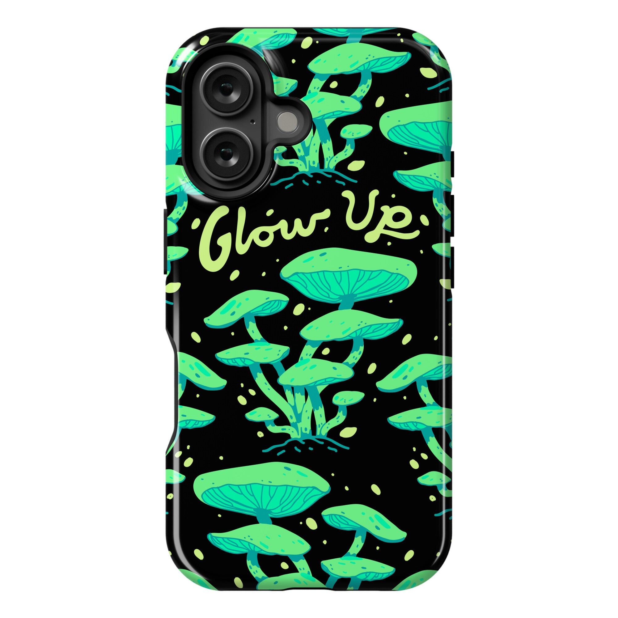 Glow up Bioluminescent Mushrooms Phone Case