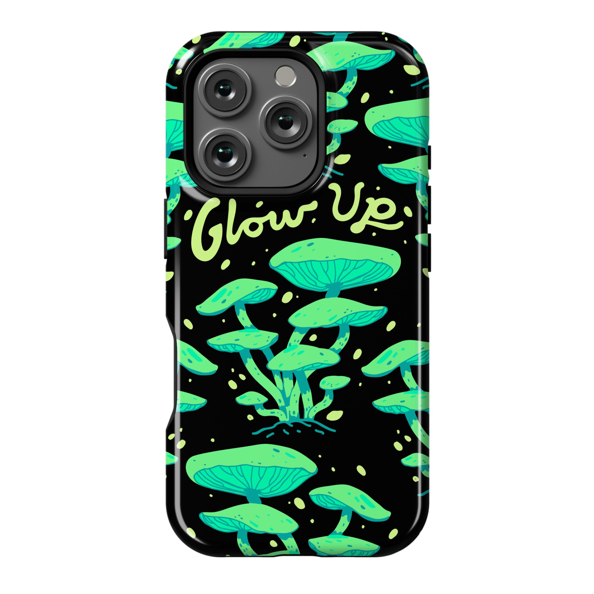 Glow up Bioluminescent Mushrooms Phone Case