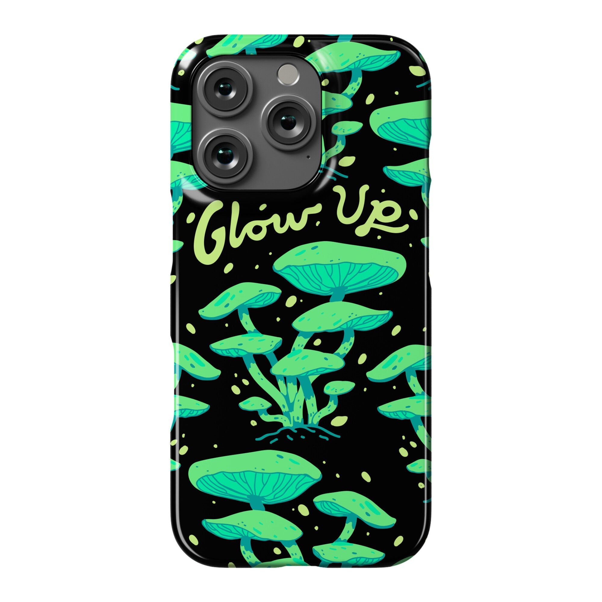 Glow up Bioluminescent Mushrooms Phone Case