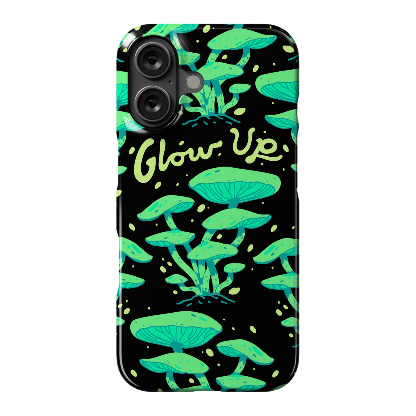 Glow up Bioluminescent Mushrooms Phone Case