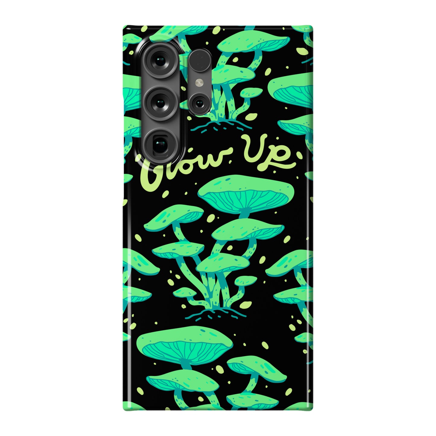 Glow up Bioluminescent Mushrooms Phone Case