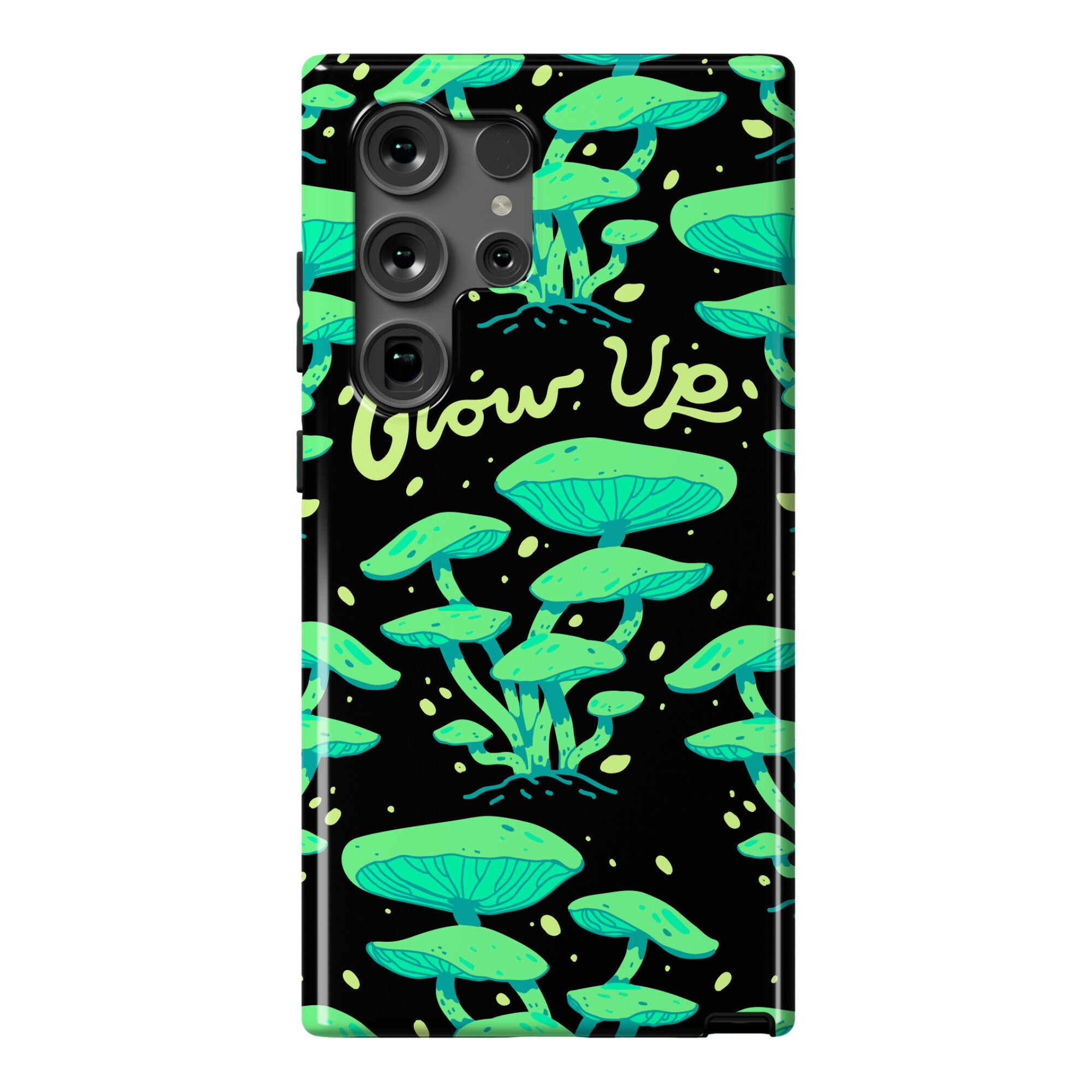 Glow up Bioluminescent Mushrooms Phone Case