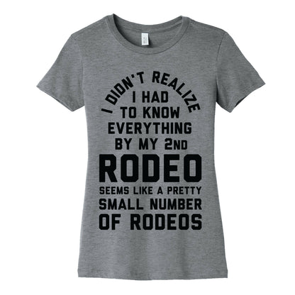 I Didn't Realize I Had To Know Everything Second Rodeo Women's Cotton Tee