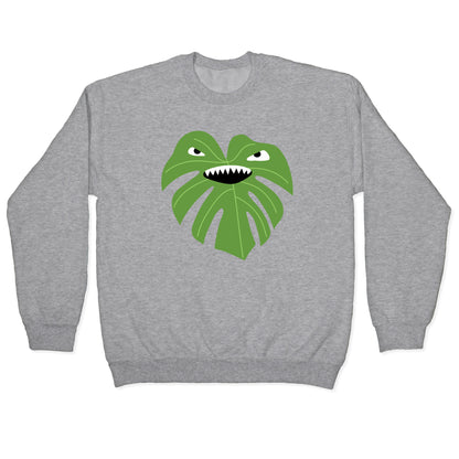 Monstera Leaf Monster Crewneck Sweatshirt