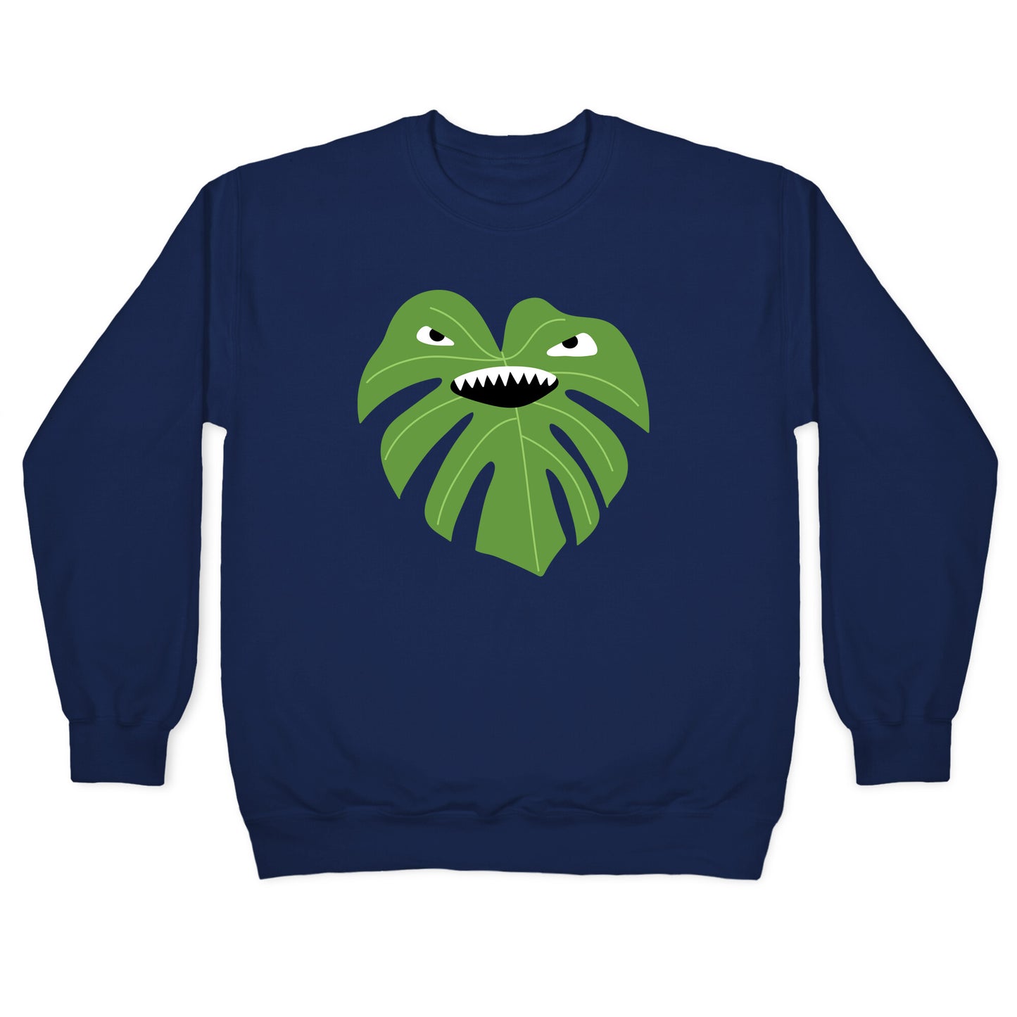 Monstera Leaf Monster Crewneck Sweatshirt
