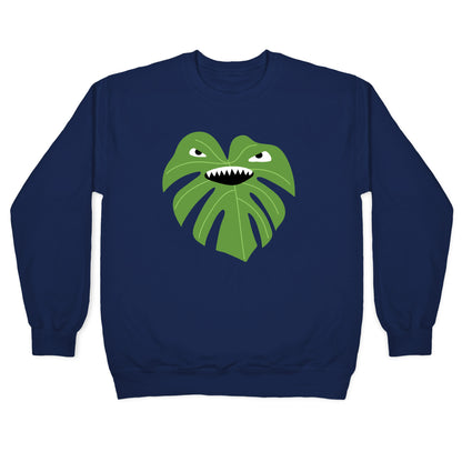 Monstera Leaf Monster Crewneck Sweatshirt