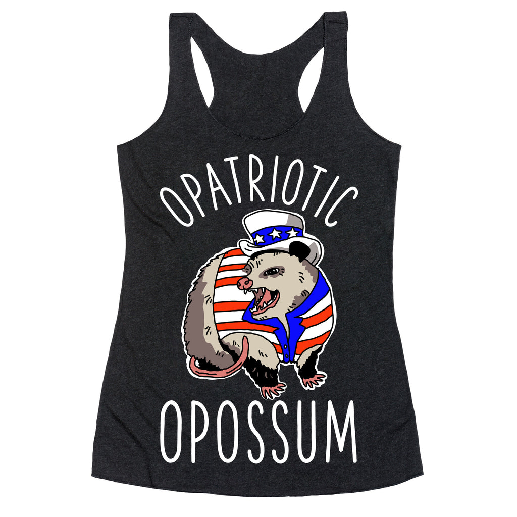 Opatriotic Opossum Racerback Tank