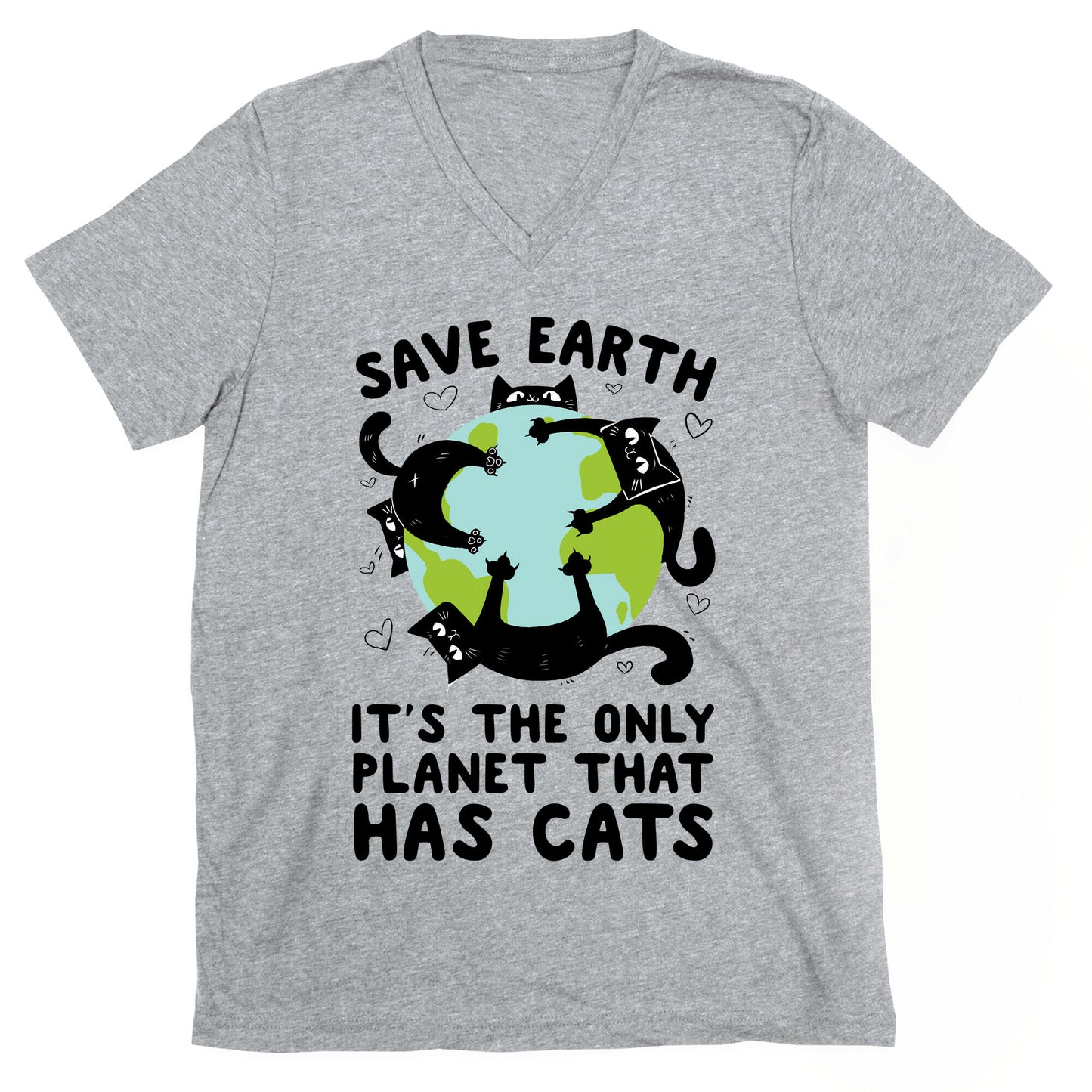 Save Earth, It's the only planet that has cats! V-Neck