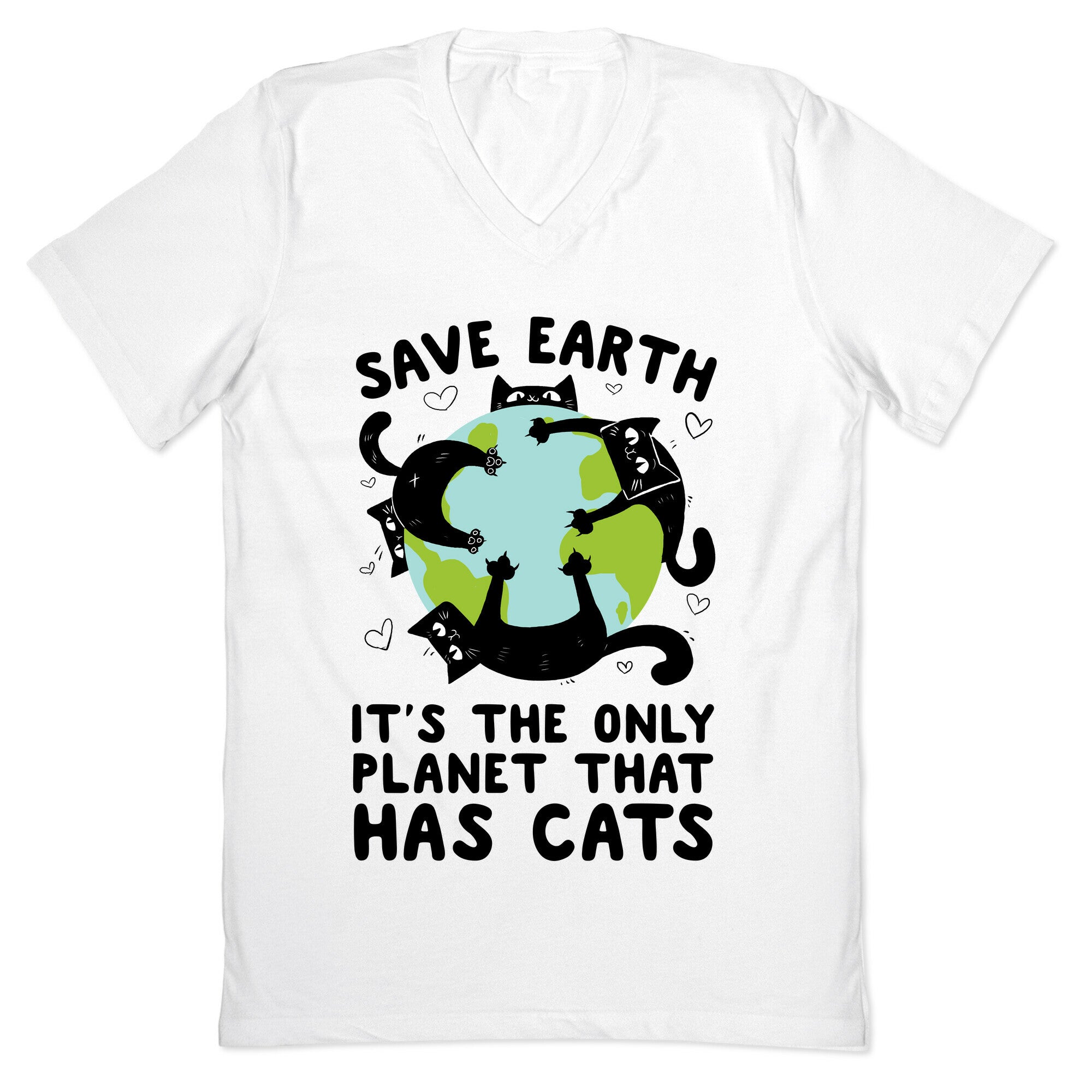 Save Earth, It's the only planet that has cats! V-Neck