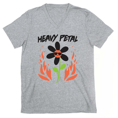 Heavy Petal Flower V-Neck