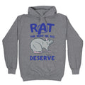 Rat the Hero We All Deserve Parody White Print Hoodie