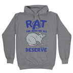 Rat the Hero We All Deserve Parody White Print Hoodie
