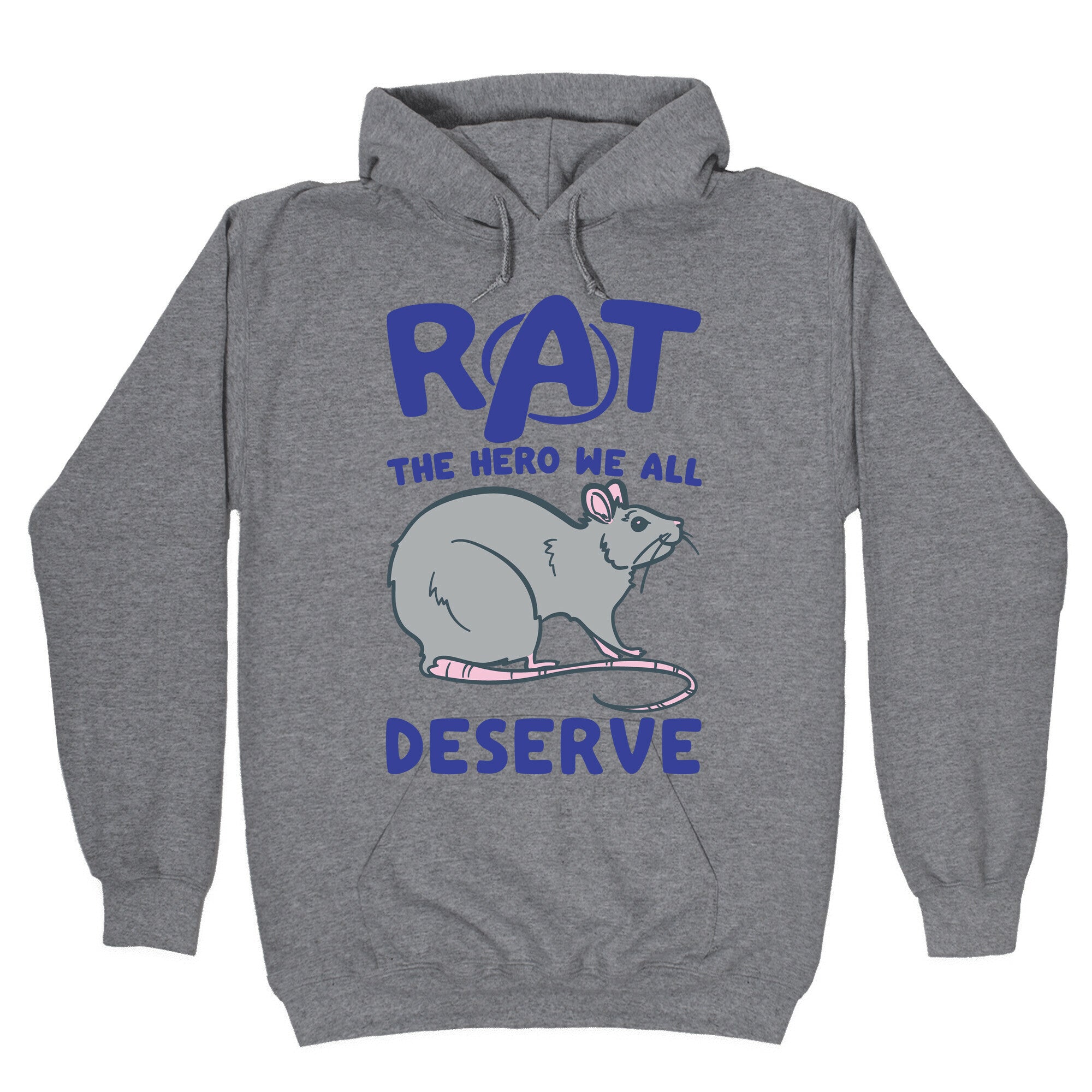 Rat the Hero We All Deserve Parody White Print Hoodie