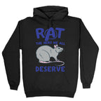 Rat the Hero We All Deserve Parody White Print Hoodie