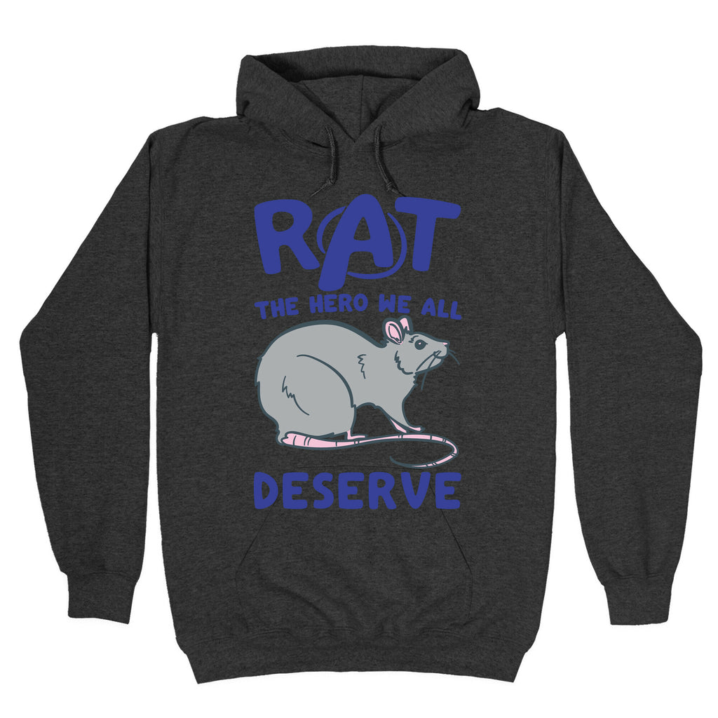 Rat the Hero We All Deserve Parody White Print Hoodie