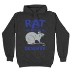Rat the Hero We All Deserve Parody White Print Hoodie