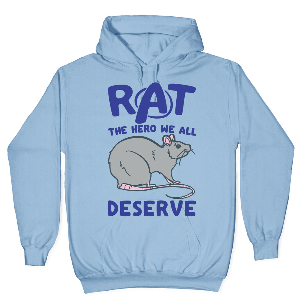 Rat the Hero We All Deserve Parody White Print Hoodie