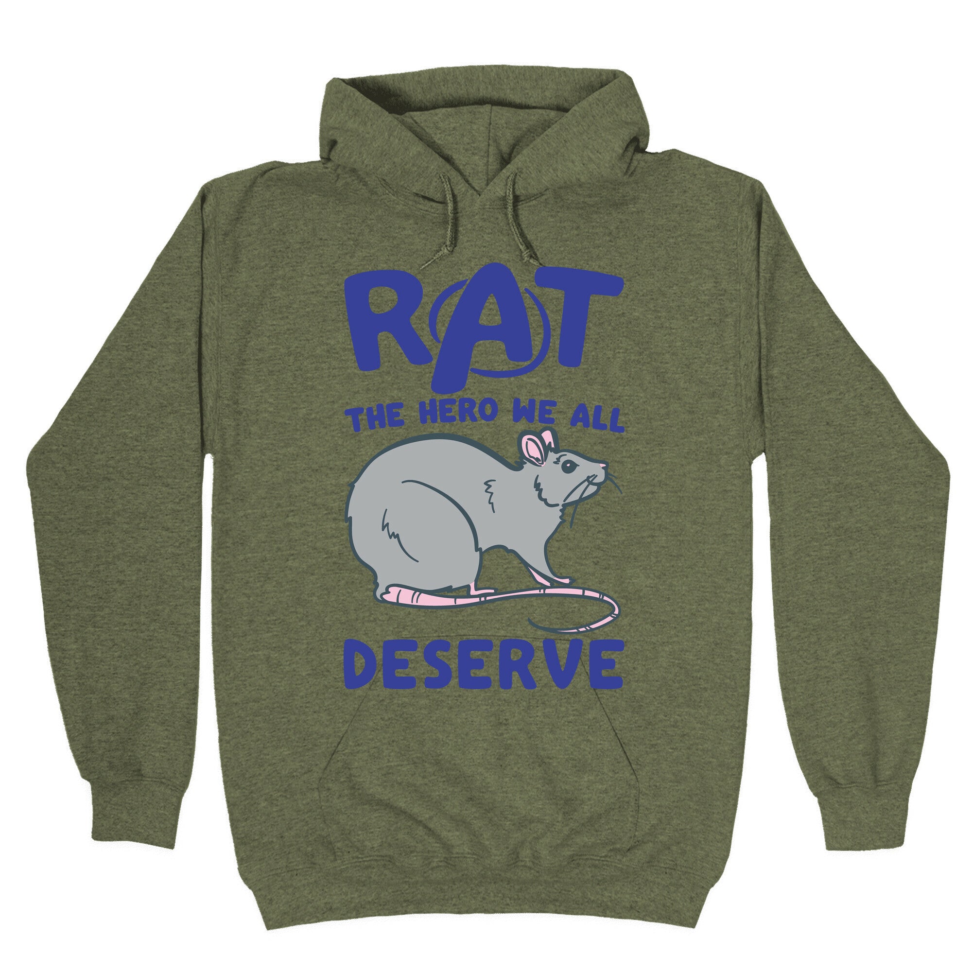 Rat the Hero We All Deserve Parody White Print Hoodie