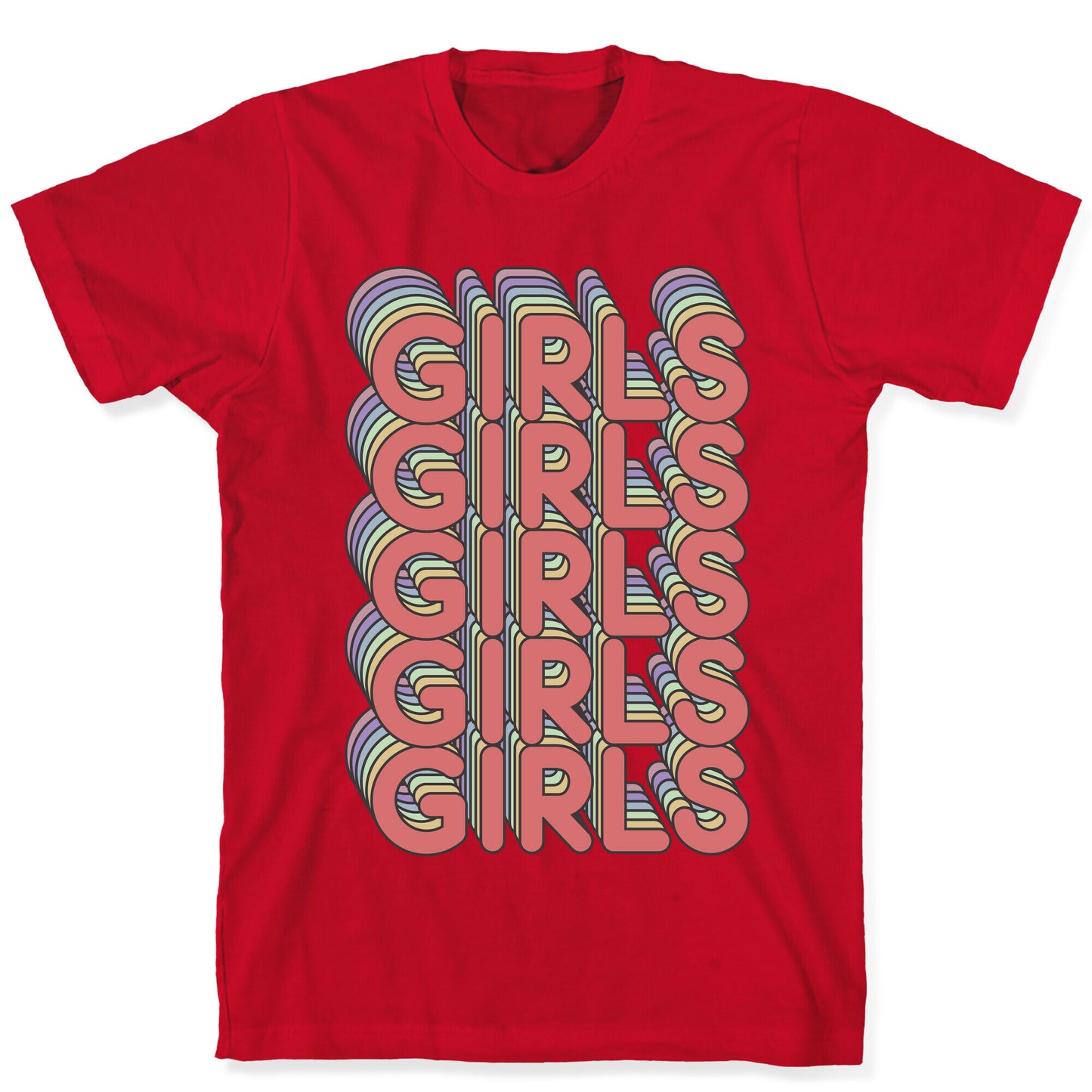Girls Retro Rainbow T-Shirt