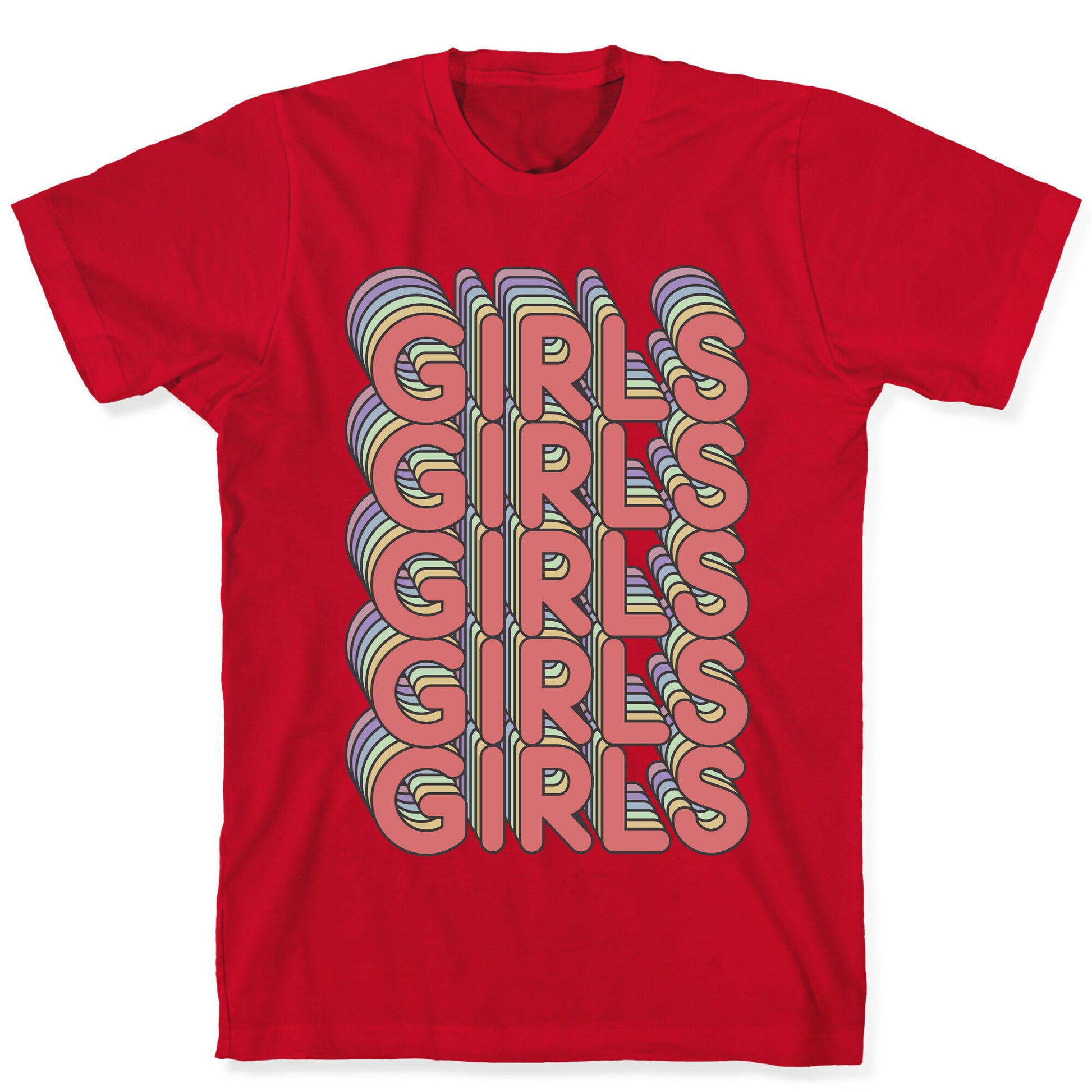 Girls Retro Rainbow T-Shirt