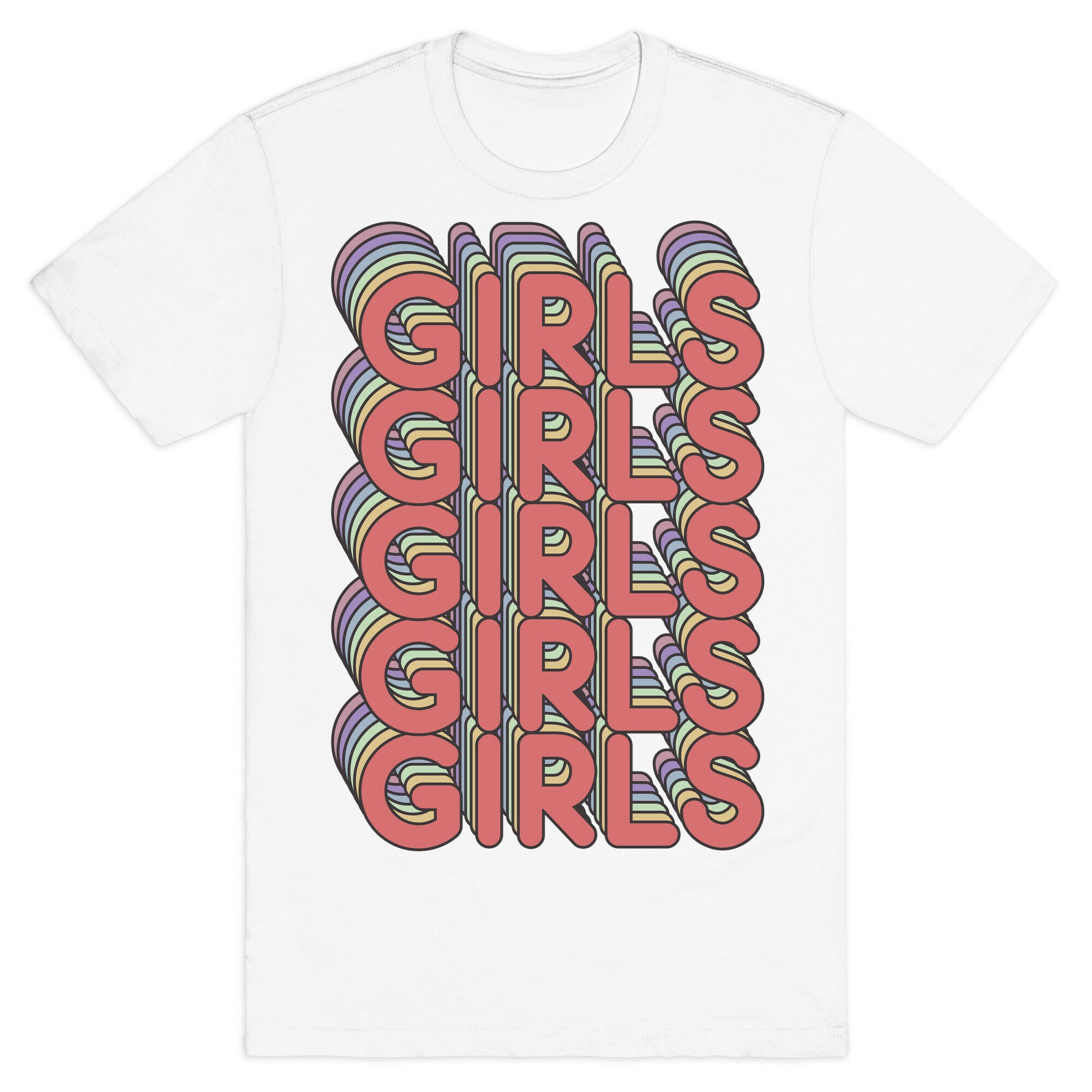 Girls Retro Rainbow T-Shirt