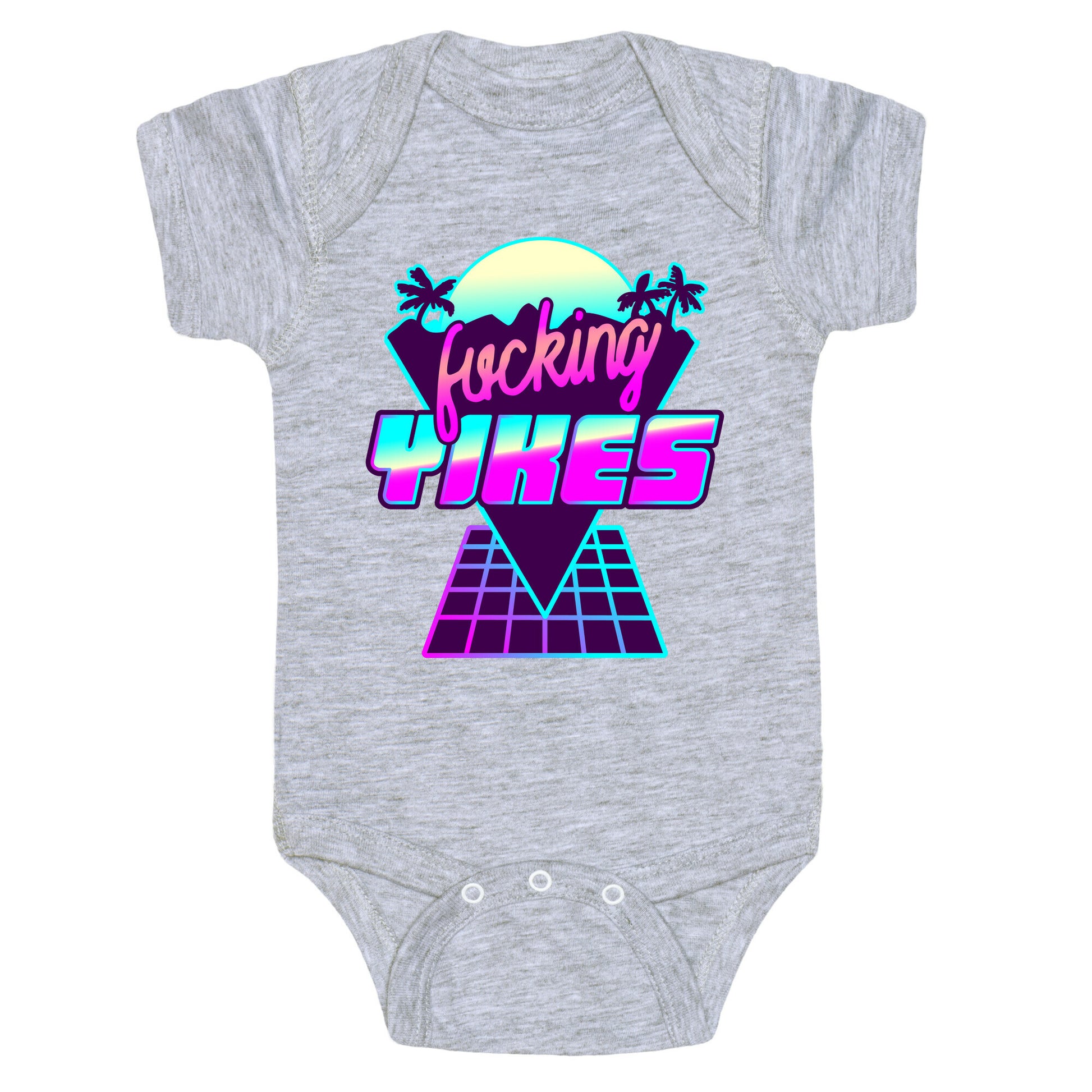 Fucking YIKES Retro Wave Baby One Piece