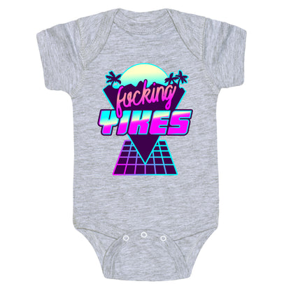 Fucking YIKES Retro Wave Baby One Piece