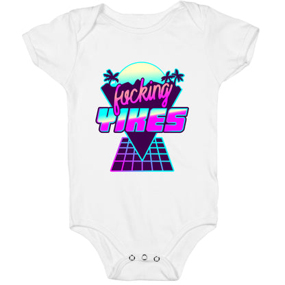 Fucking YIKES Retro Wave Baby One Piece