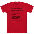 Chaotic Neutral Definition T-Shirt