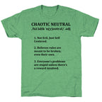 Chaotic Neutral Definition Unisex Triblend Tee