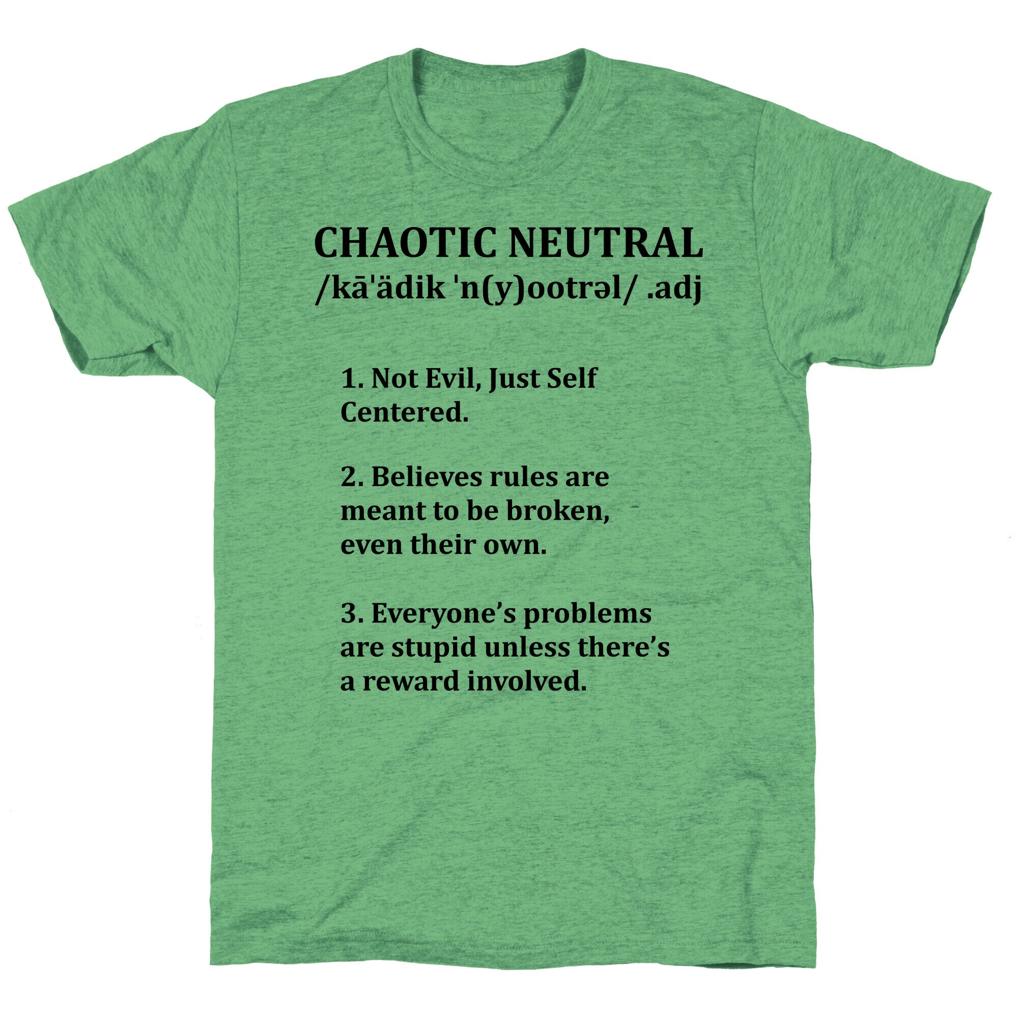 Chaotic Neutral Definition Unisex Triblend Tee